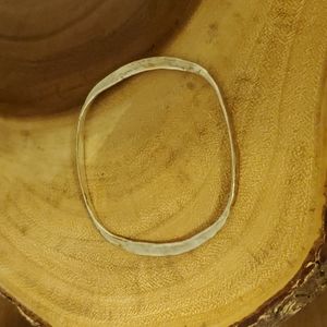 Hammered sterling silver bangle